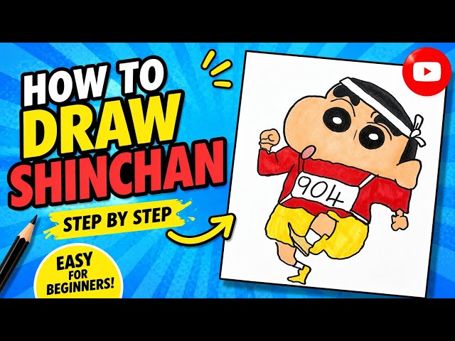 How to draw a Shinchan easy shinchan drawing tutorial step by step drawing 