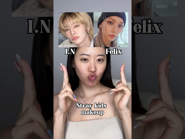 SKZ FELIX vs I.N🖤 스키즈 필릭스 vs 아이엔 메이크업!!! #skz #makeup #korean #felix #jeongin