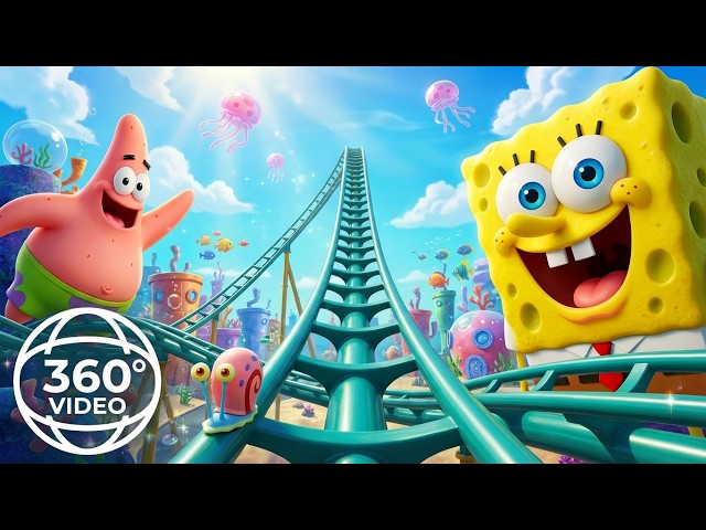 SpongeBob Roller Coaster - 360° VR Video