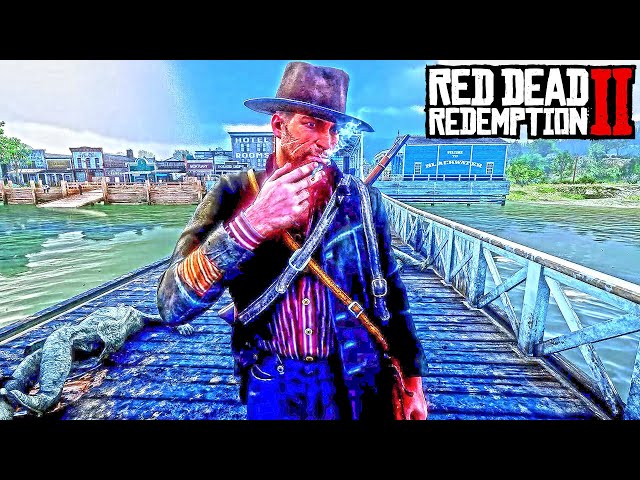 John Marston Smoking For 1 Hour Read Dead Redemption 2 Free To Use Gameplay No Commentary