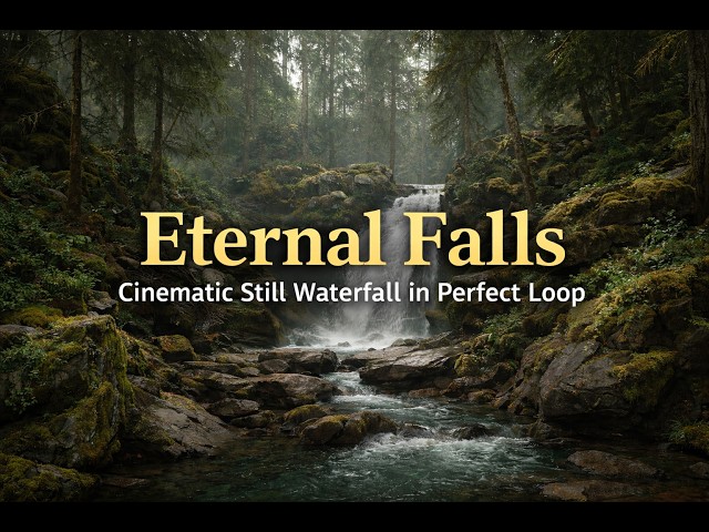 Eternal Falls  Cinematic Still Waterfall in Perfect Loop