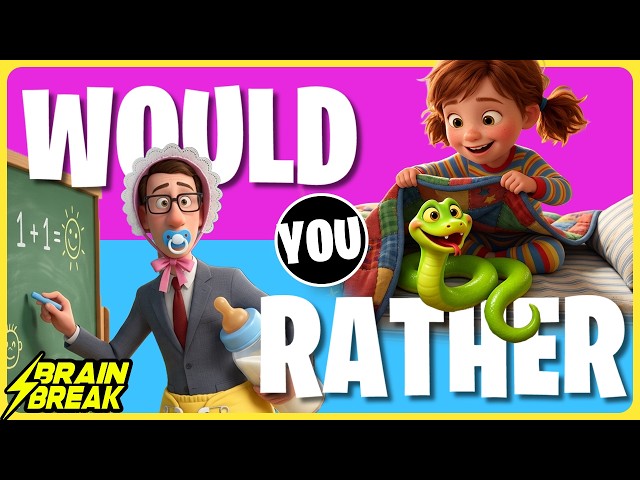 April Fools Day Brain Break for Kids ⚡️ Would You Rather ⚡️ Freeze Dance ⚡️ Just Dance