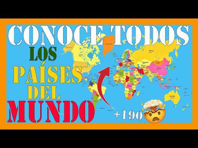 ✅✅✅TODOS los PAÍSES y capitales del MUNDO - MAPA político del MUNDO