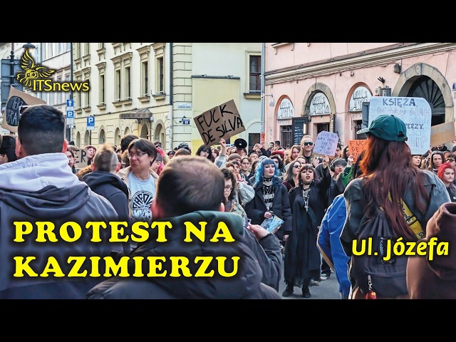 Protest mieszkańców krakowskiego Kazimierza przeciwko planom budowy hotelu przy ul. Józefa