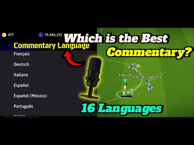 Which one is the Best Commentary Language?  ✨ (All Languages Review)!  eFootball 2025 Mobile 🎮
