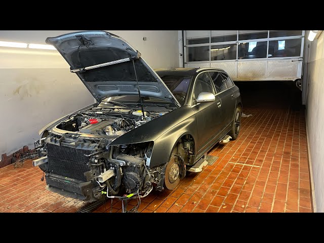 FIRST START of the V10 Twin Turbo after COMPLETE DISMANTLING of the cheapest Audi RS6