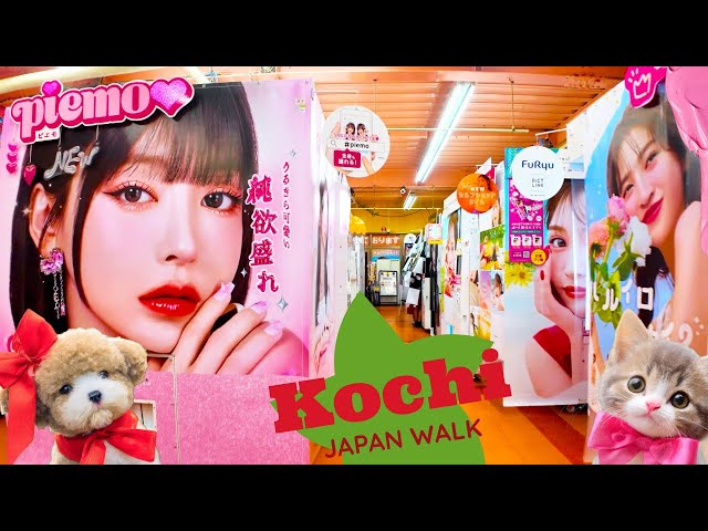 Kochi walk🐶🍻Hirome market walk♪💖4K ASMR non-stop 1 hour 07 minutes