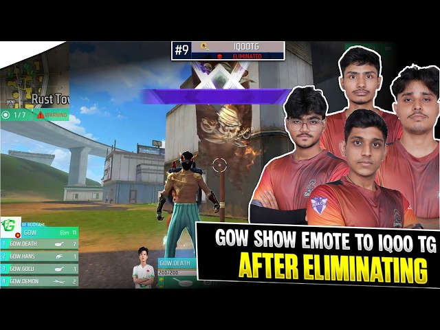 GOW ESPORTS SHOW EMOTE TO IQOO TOTAL GAMING | BE BOOYAH HIGHLIGHTS | GOW VS IQOO TG | EMOTE BY GOW