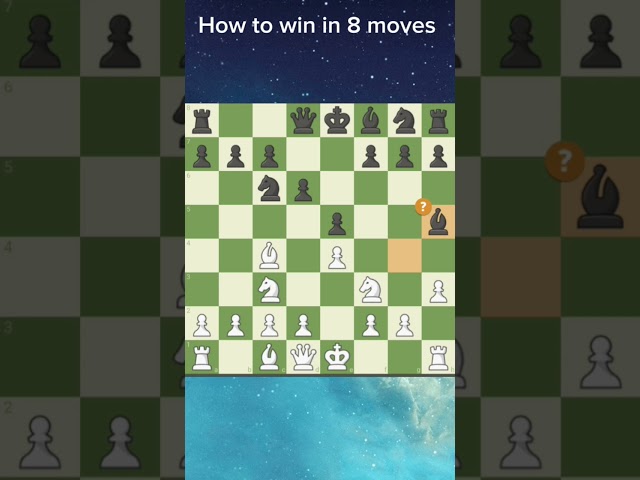 Queen sacrifice for Checkmate #chesstraps #cess