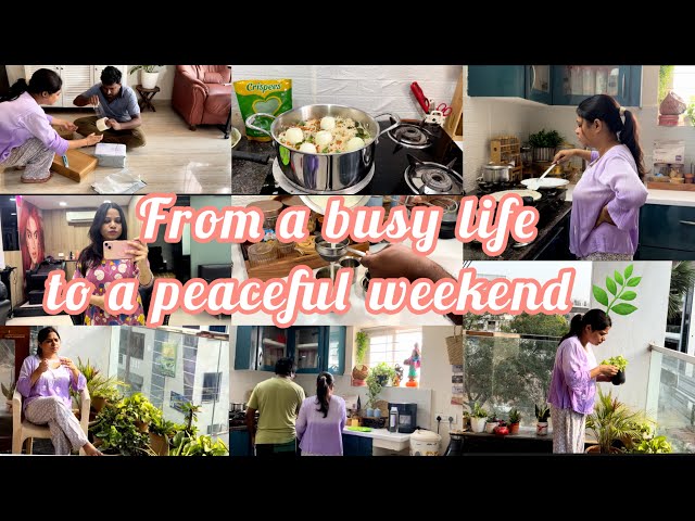 Working mom weekend Routine | Busy life to peaceful weekend.| Prawn Biryani🍤