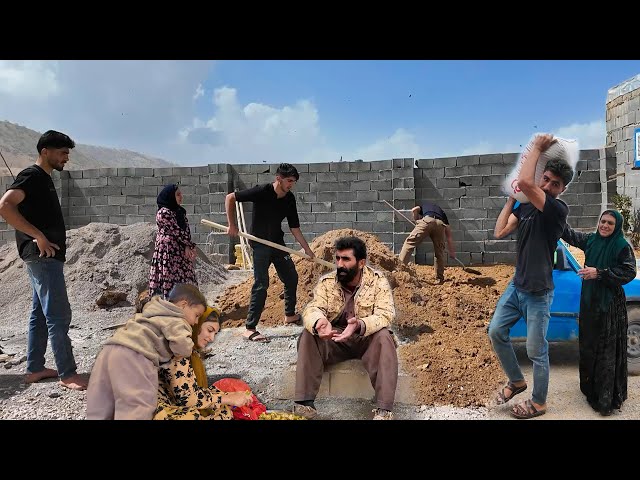 Amir Family Brings Soil by Tractor to Build a Garden Yard | Emotional Rural Family Moment