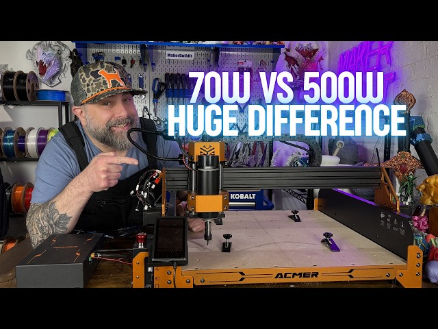 I Upgraded This Acmer CNC from 70W to 500W… HUGE Difference