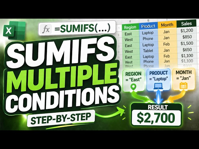 Master SUMIFS in Excel (Multiple Conditions Made Easy)