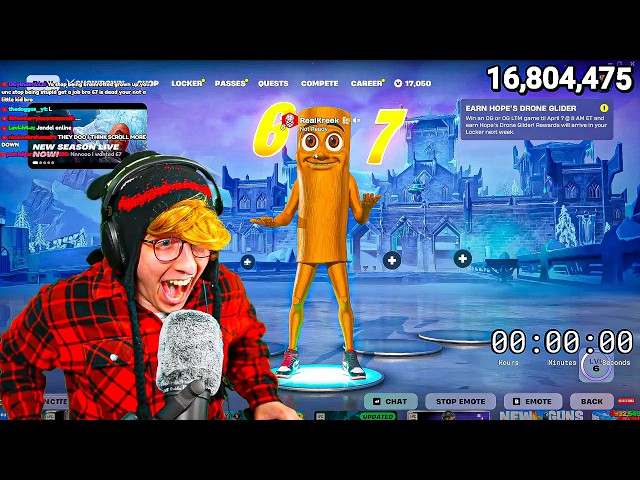 KreekCraft Reacts to Tung Tung Tung Sahur in Fortnite