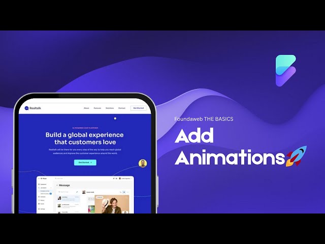 14. Add Animations in Foundaweb 🚀
