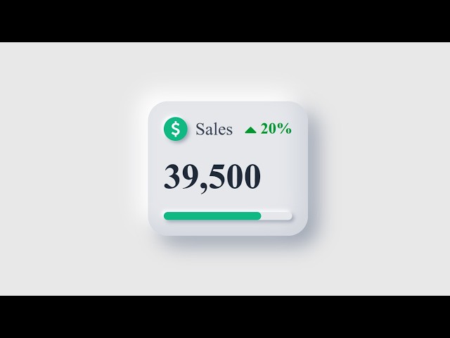 How to Create Beautiful Sales Card UI Animation HTML CSS Only | Coding Cloud