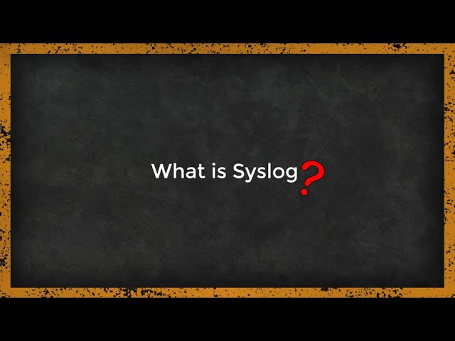 What is Syslog ? Easy to understand
