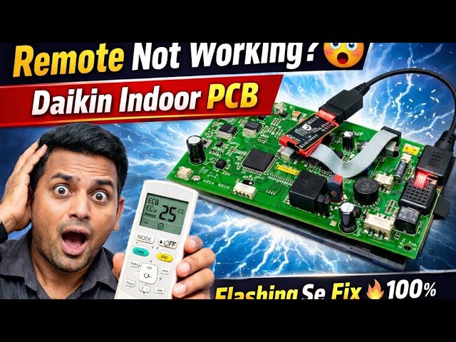 Daikin AC Remote Problem Solved | PCB Firmware Flashing Step by Step