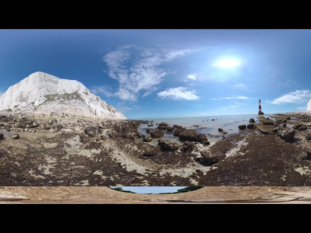VR 360 Eastbourne Lighthouse from beach