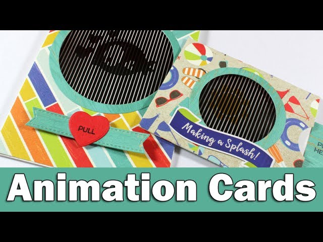 Interactive cards with animated stamps