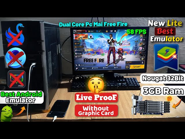 Bluestacks 5 Lite Or Best Version For Low End Pc - 3GB Ram No Graphic Card | Free🔥 in Dual Core Pc