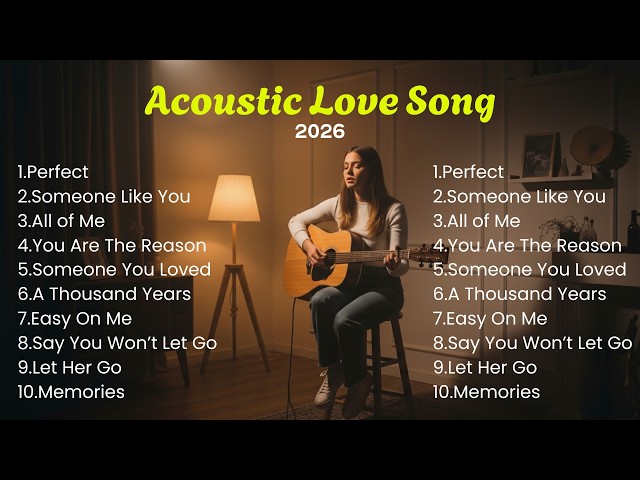 Acoustic Love Songs 2026 🌙 Calm & Romantic Night Music