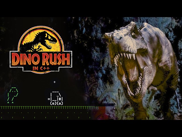 Rebuilding the Jurassic Park T-Rex Chase in Text Mode (in C++)