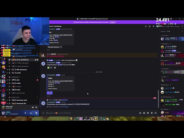 DonutSMP Live | 25M PER TELEPORT | 100M GIVEAWAY EVEYRTIME I DIE | RATING BASES | IGN: iditity