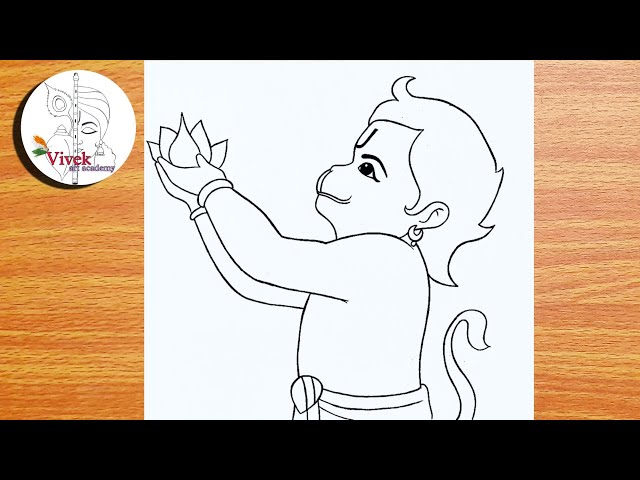 Hanuman Pencil Drawing for Beginners | Easy Drawing | How to Draw Hanuman Bhagwan