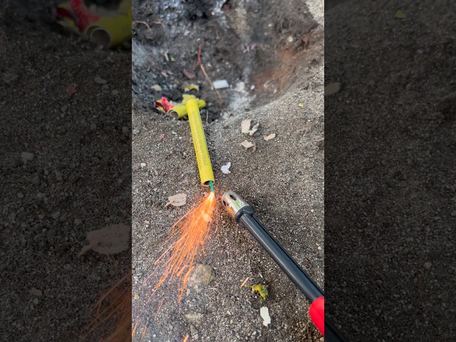 Experiment with setting off firecrackers in the ground, fun #experiment #firecrackers #firecracke...