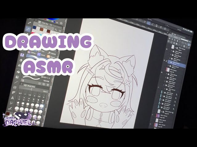《Drawing ASMR》It's Mococo Abyssgard time!🐾🩷『Draw with me/Clip Studio Paint Pro』#DaphiDraws