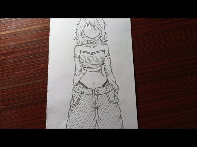 How to draw anime girl body step by step | anime girl drawing easy | how to draw anime girl 