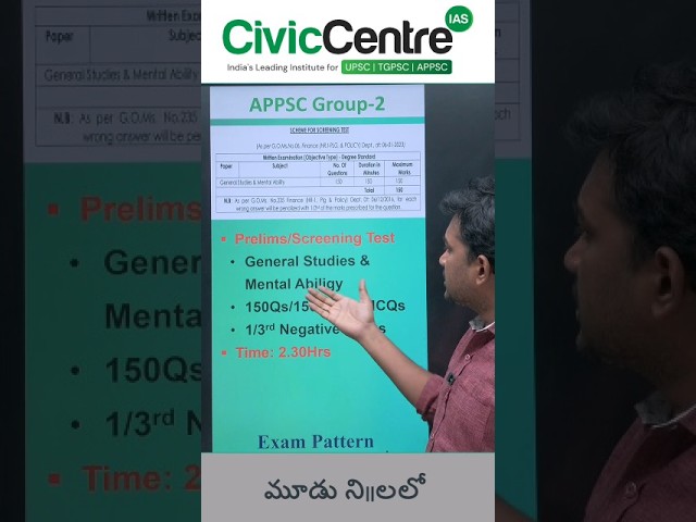 APPSC Group-2 Exam Pattern | 3 Stages | CivicCentre IAS