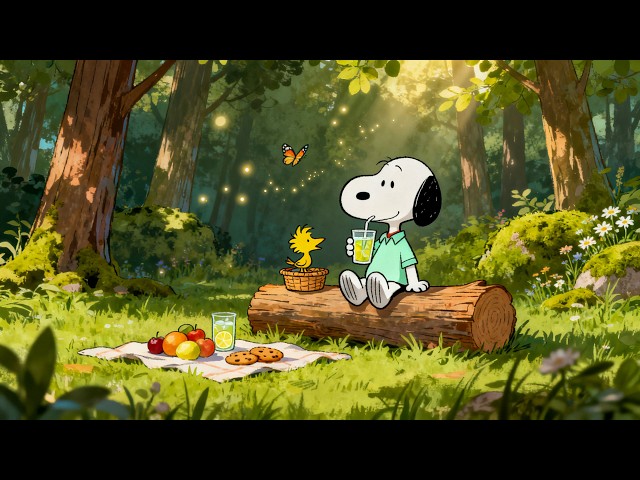 🌿 Snoopy Summer Forest Escape 🍃 Chill Lo-Fi Beats, Soft Sun Rays & Magical Nature Vibes