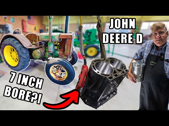 Machining a MASSIVE 7” Bore ANTIQUE Tractor Engine