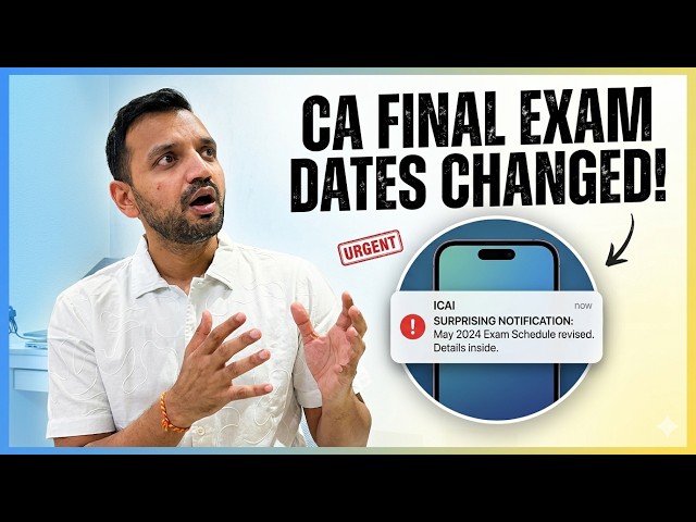 ICAI Surprising notification from ICAI on CA Exams date change