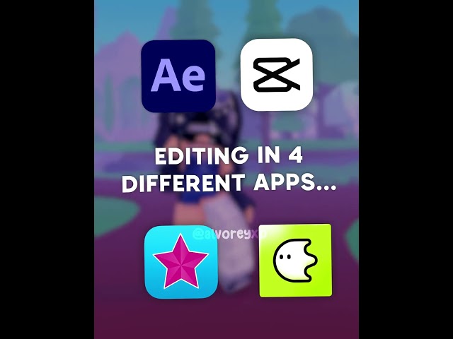 editing in 4 different apps