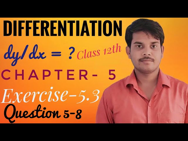 Class 12 ncert solution Ex  5.3 । Differentiation & integration । IIT JEE previous question 2025 ।