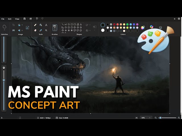 Painting an Epic Fantasy Scene in MS Paint