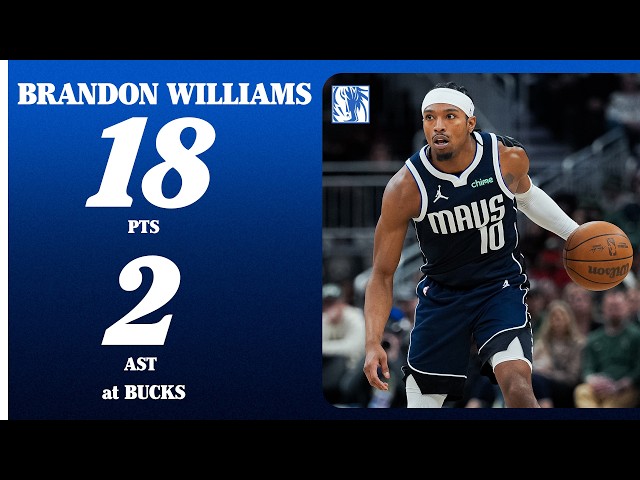 Brandon Williams (18 Points) at Milwaukee Bucks | March 31, 2026