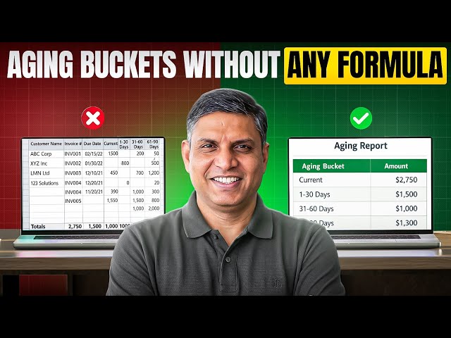 Create Aging Buckets in Excel Without Formulas (Power Query)