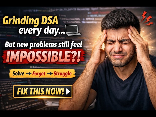 Grinding DSA every day… 💻 but new problems still feel impossible?😫😵‍💫