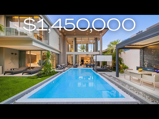 Besichtigung einer 1.450.000 Dollar teuren, modernen Architektenvilla inmitten ruhiger Lagunen in...