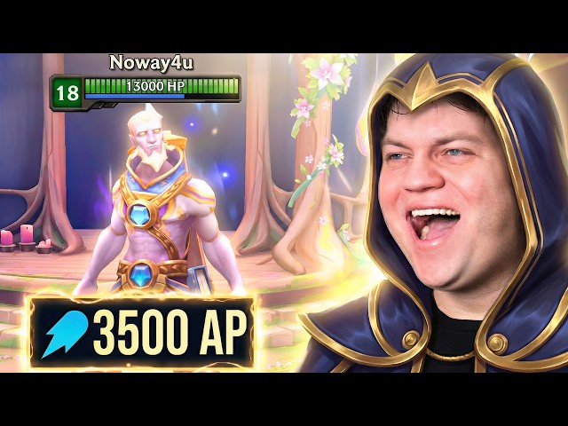 Ryze mit 3.500AP und 13.000HP