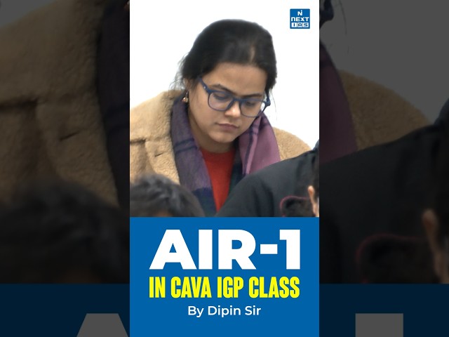 Shakti Dubey AIR 1 in CAVA IGP Class | UPSC CSE 2024 Topper | NEXT IAS #upsc