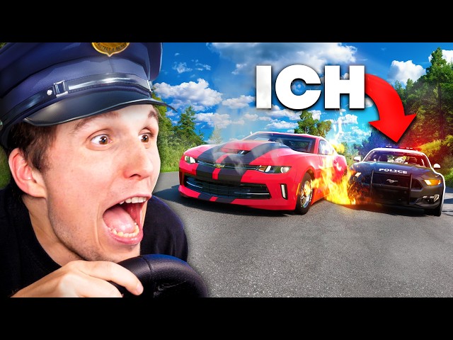 VERBRECHER wird mit 130 km/h in die Leitplanke gecrasht! | BeamNG