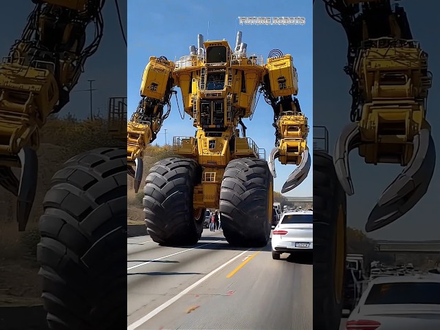 Future Robots:Colossal Industrial Machine Transforms into Giant Robot on Highway!