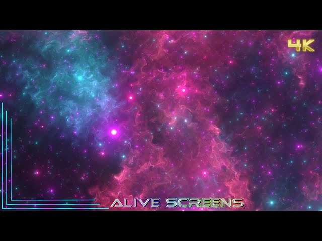 4K UHD Space Motion Background | Blue & Pink Galaxy Relaxing Visual | 11 Hour Wallpaper
