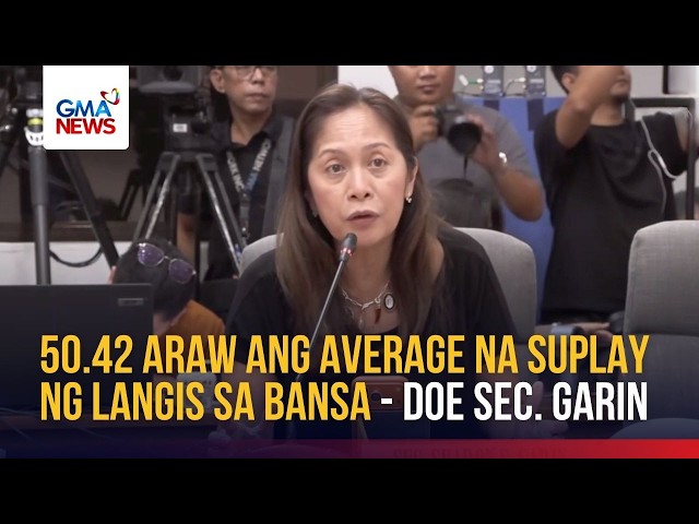 50.42 araw ang average na suplay ng langis sa bansa - DOE Sec. Garin | GMA News
