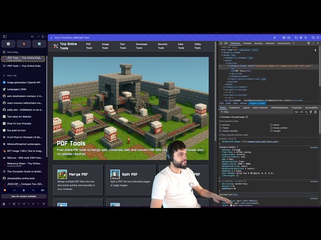Building Tiny-Online.Tools in Public — Vibe Coding Session